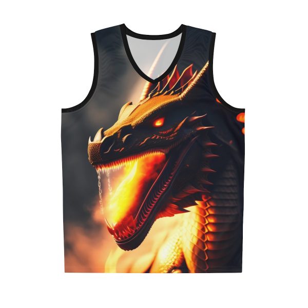 Last of the Dragonfire B-Ball Jersey Tank - Ignite the Court with Unmatched Ferocity
