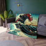 GlobeTrotter™ Gentle Waves 🌍 Crushed Velvet Blanket 🛫