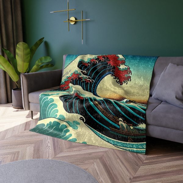 GlobeTrotter™ Gentle Waves 🌍 Crushed Velvet Blanket 🛫