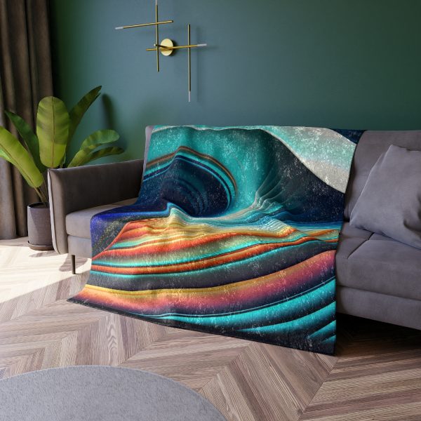 GlobeTrotter™ Wanderlust Waves 🌍 Crushed Velvet Blanket 🌊