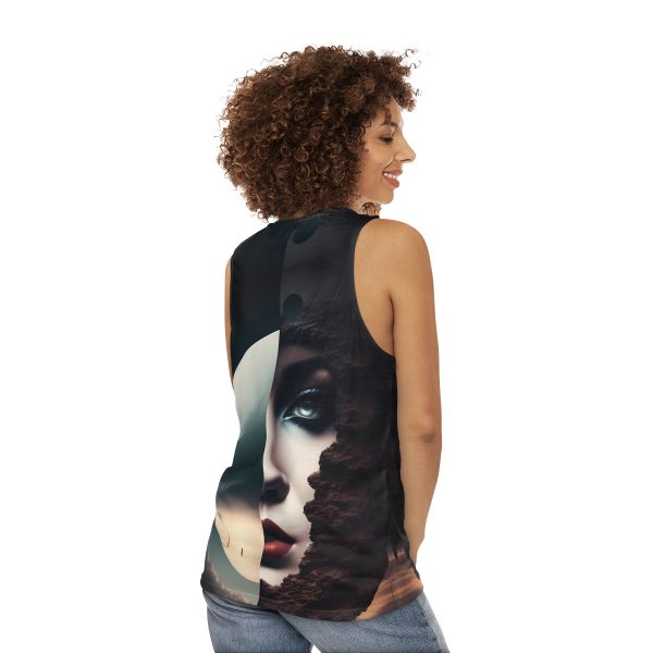 Luna vs. The Moon Tank Top - Embrace the Surreal and Flaunt Your Inner Artistry!