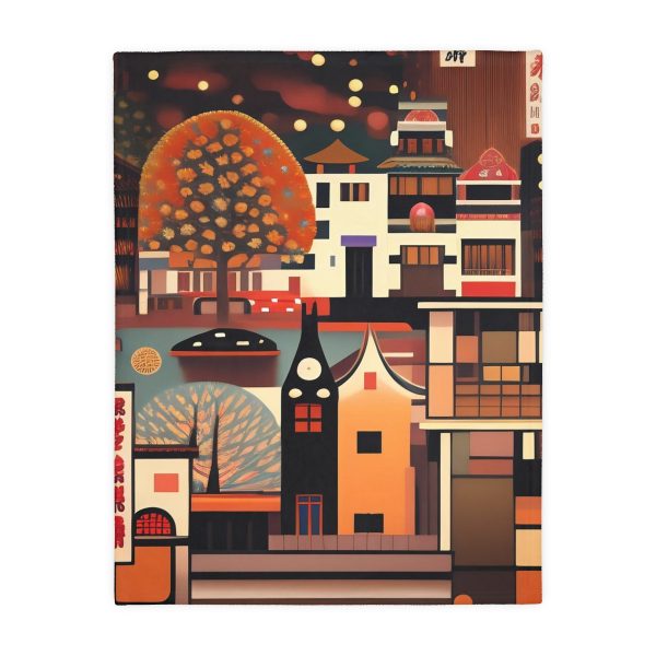 Concrete Jungle Hideaway 🌃 Velveteen Minky Blanket