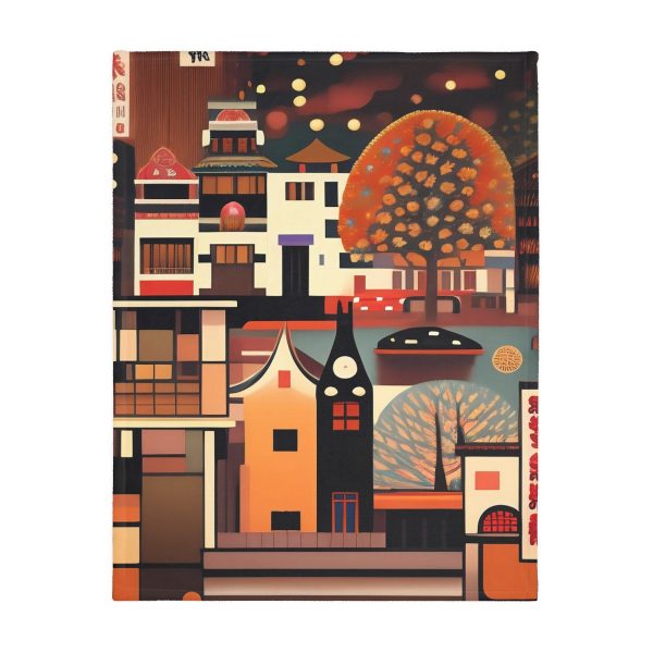 Concrete Jungle Hideaway 🌃 Velveteen Minky Blanket