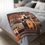 Concrete Jungle Hideaway 🌃 Velveteen Minky Blanket