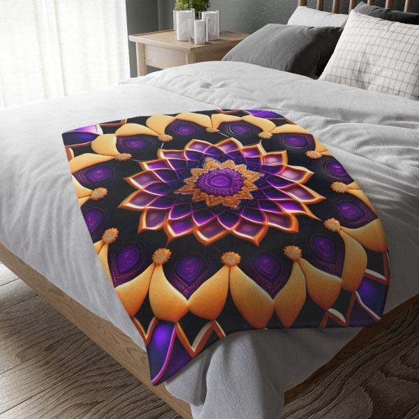 Mandala Muse 🔮 Velveteen Minky Blanket