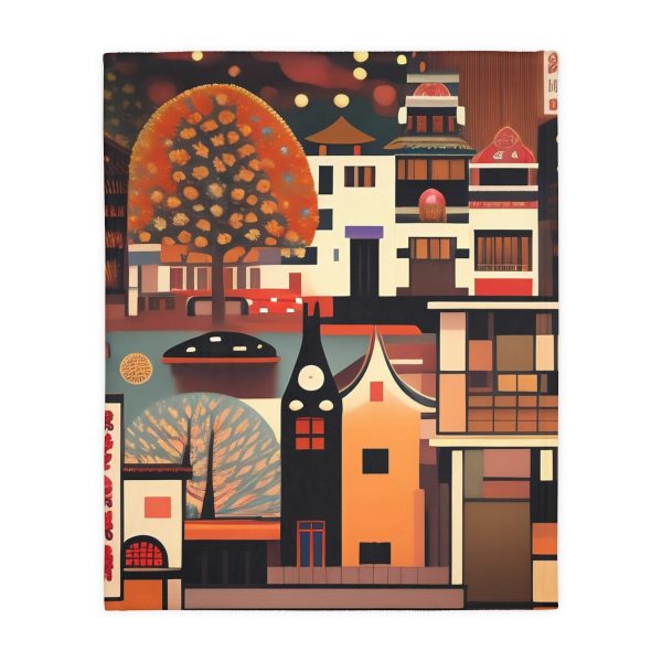 Concrete Jungle Hideaway 🌃 Velveteen Minky Blanket