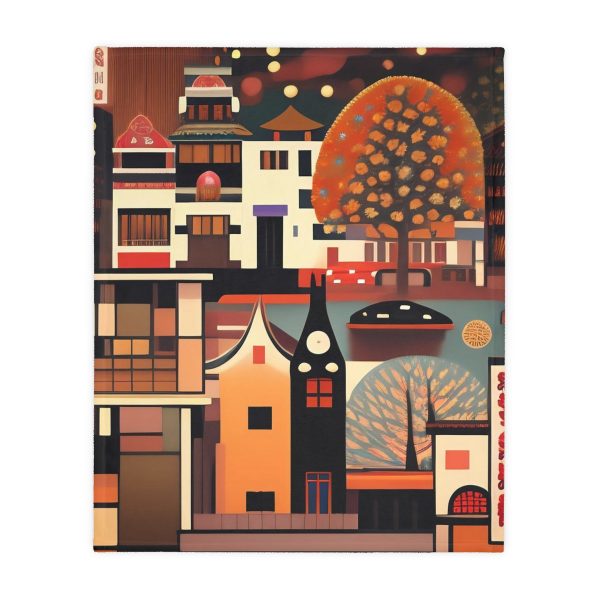 Concrete Jungle Hideaway 🌃 Velveteen Minky Blanket