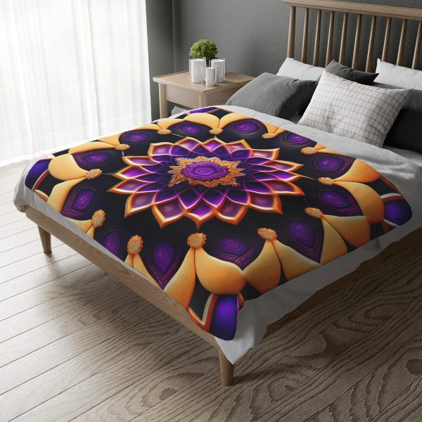 Mandala Muse 🔮 Velveteen Minky Blanket