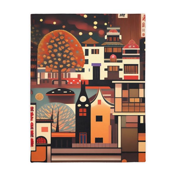 Concrete Jungle Hideaway 🌃 Velveteen Minky Blanket