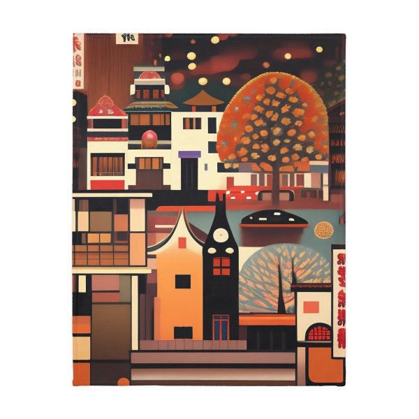 Concrete Jungle Hideaway 🌃 Velveteen Minky Blanket