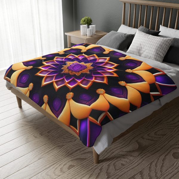 Mandala Muse 🔮 Velveteen Minky Blanket