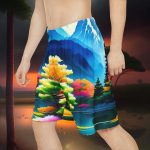 The Sunset Paddler Sports Shorts 🌅 Conquer Waterways in Style, One Paddle Stroke at a Time!🛶