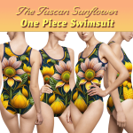 "The Tuscan Sunflower One-Piece" - Under the Tuscan Sun Swimsuit