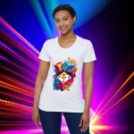 EnerTee: The Dynamo of Drapes! Women's Organic Short Sleeve T-Shirt