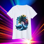 Feel beachy keen in every scene with TidalPalm Tee on your team!