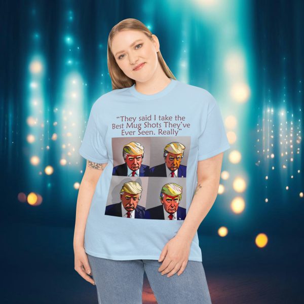 Trump Mug Shot Pop Art Tee: Politics and Pop Artistry - Two Side Graphic T-Shirt