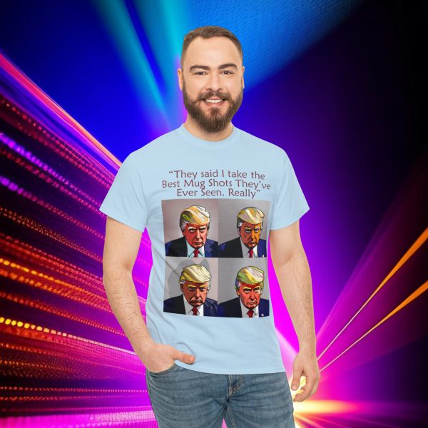 Trump Mug Shot Pop Art Tee: Politics and Pop Artistry - Two Side Graphic T-Shirt