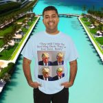 Trump Mug Shot Pop Art Tee: Politics and Pop Artistry - Two Side Graphic T-Shirt
