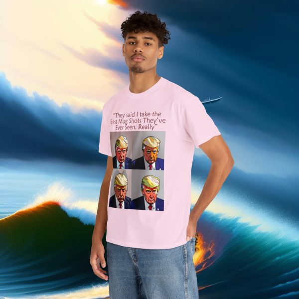 Trump 'BEST Mug Shot Ever' Tee 👕 Single-Sided Men & Women's T-shirt