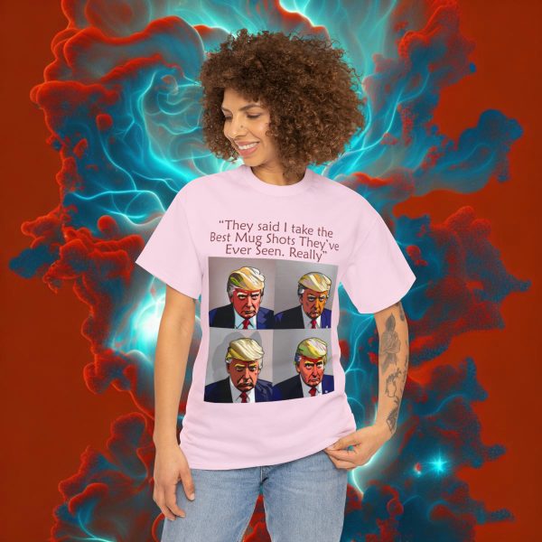 Trump Mug Shot Pop Art Tee: Politics and Pop Artistry - Two Side Graphic T-Shirt