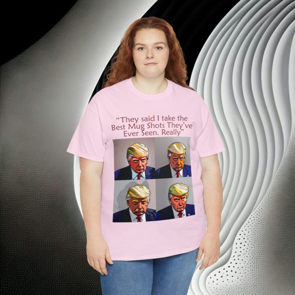 Trump Mug Shot Pop Art Tee: Politics and Pop Artistry - Two Side Graphic T-Shirt