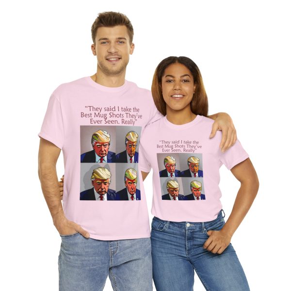 Trump Mug Shot Pop Art Tee: Politics and Pop Artistry - Two Side Graphic T-Shirt