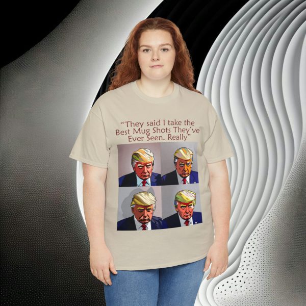 Trump Mug Shot Pop Art Tee: Politics and Pop Artistry - Two Side Graphic T-Shirt