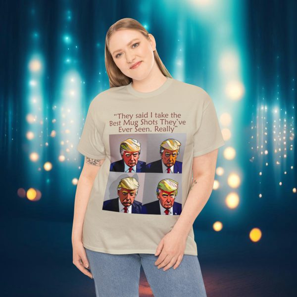 Trump 'BEST Mug Shot Ever' Tee 👕 Single-Sided Men & Women's T-shirt