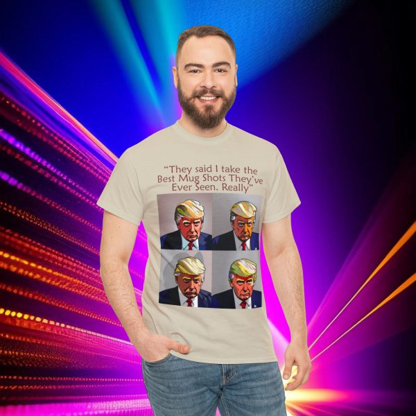 Trump 'BEST Mug Shot Ever' Tee 👕 Single-Sided Men & Women's T-shirt