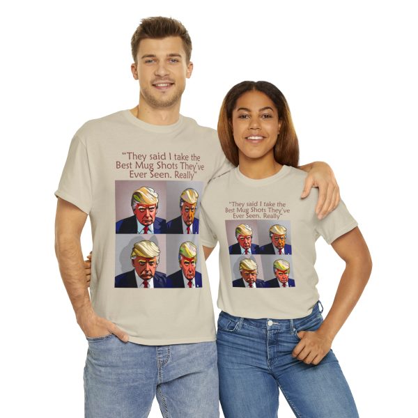 Trump 'BEST Mug Shot Ever' Tee 👕 Single-Sided Men & Women's T-shirt