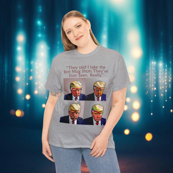 Trump Mug Shot Pop Art Tee: Politics and Pop Artistry - Two Side Graphic T-Shirt