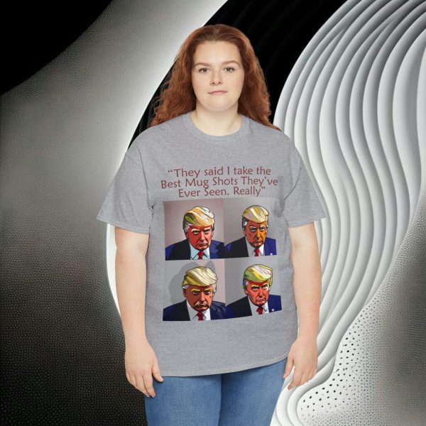 Trump Mug Shot Pop Art Tee: Politics and Pop Artistry - Two Side Graphic T-Shirt