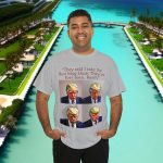 Trump Mug Shot Pop Art Tee: Politics and Pop Artistry - Two Side Graphic T-Shirt
