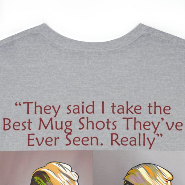 Trump Mug Shot Pop Art Tee: Politics and Pop Artistry - Two Side Graphic T-Shirt