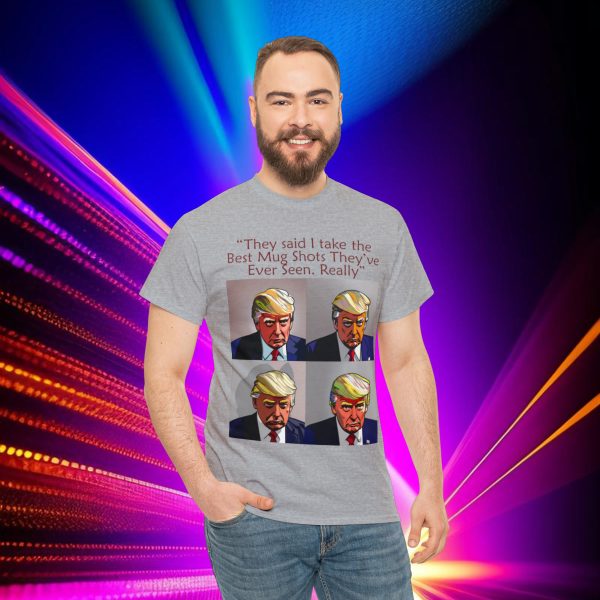 Trump 'BEST Mug Shot Ever' Tee 👕 Single-Sided Men & Women's T-shirt