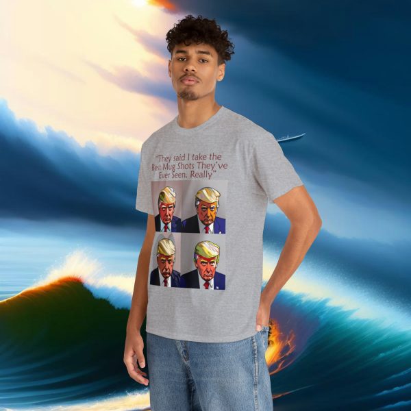 Trump 'BEST Mug Shot Ever' Tee 👕 Single-Sided Men & Women's T-shirt