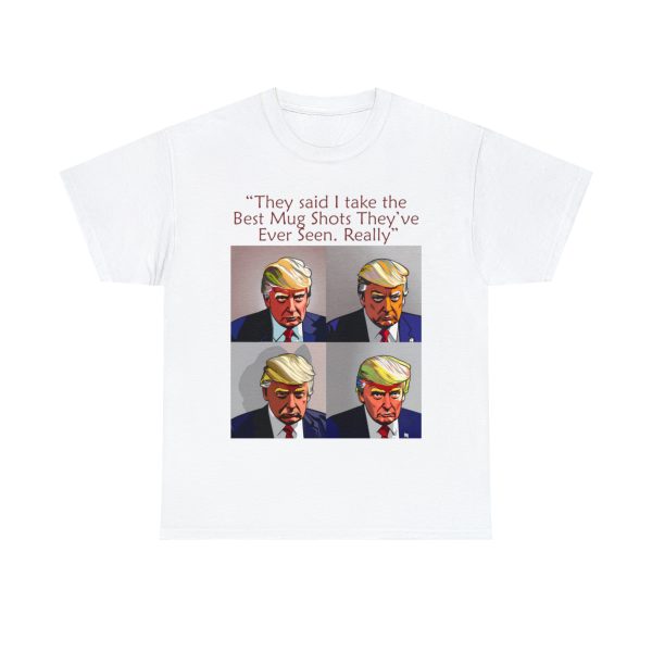 Trump Mug Shot Pop Art Tee: Politics and Pop Artistry - Two Side Graphic T-Shirt