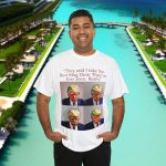 Trump Mug Shot Pop Art Tee: Politics and Pop Artistry - Two Side Graphic T-Shirt