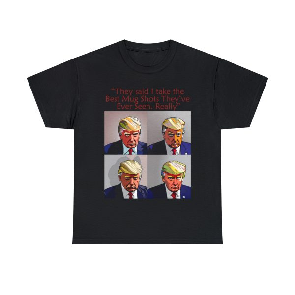 Trump Mug Shot Pop Art Tee: Politics and Pop Artistry - Two Side Graphic T-Shirt
