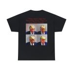 Trump Mug Shot Pop Art Tee: Politics and Pop Artistry - Two Side Graphic T-Shirt