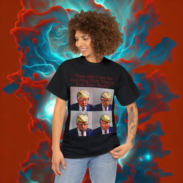 Trump Mug Shot Pop Art Tee: Politics and Pop Artistry - Two Side Graphic T-Shirt
