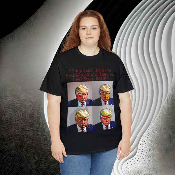 Trump Mug Shot Pop Art Tee: Politics and Pop Artistry - Two Side Graphic T-Shirt