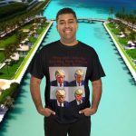 Trump Mug Shot Pop Art Tee: Politics and Pop Artistry - Two Side Graphic T-Shirt