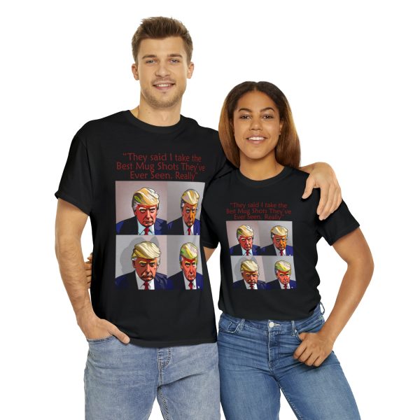 Trump Mug Shot Pop Art Tee: Politics and Pop Artistry - Two Side Graphic T-Shirt