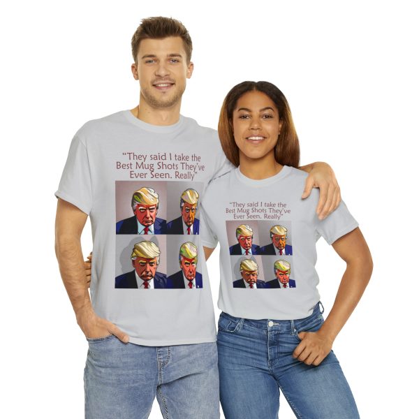 Trump Mug Shot Pop Art Tee: Politics and Pop Artistry - Two Side Graphic T-Shirt