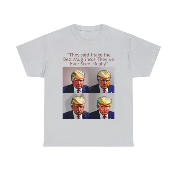 Trump Mug Shot Pop Art Tee: Politics and Pop Artistry - Two Side Graphic T-Shirt