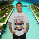 Trump Mug Shot Pop Art Tee: Politics and Pop Artistry - Two Side Graphic T-Shirt