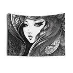 The Mermaid's Mirage 🐚 Abstract Line Beach Tapestry 💥