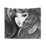 The Mermaid's Mirage 🐚 Abstract Line Beach Tapestry 💥