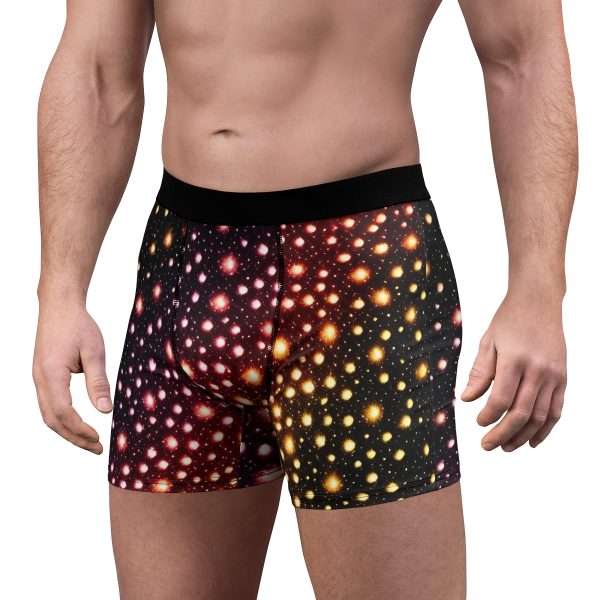 Galactic Gourmet Men's Boxer Briefs 🚀 The Tasteful Space Odyssey! 🍔